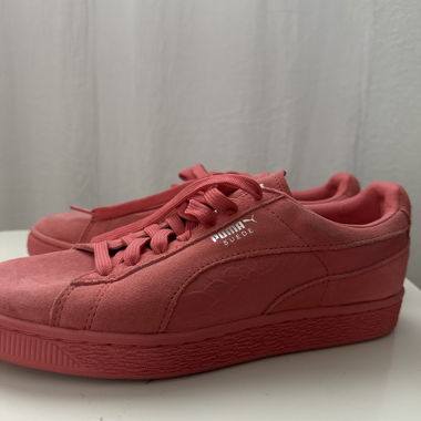 Pink Puma Suede Sneakers
