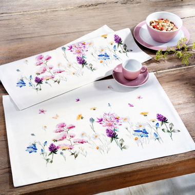 2x 2er-Set Tischset Wiesenblüten NEU&OVP Weltbild