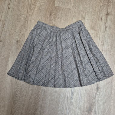 Plaid pleated mini skirt