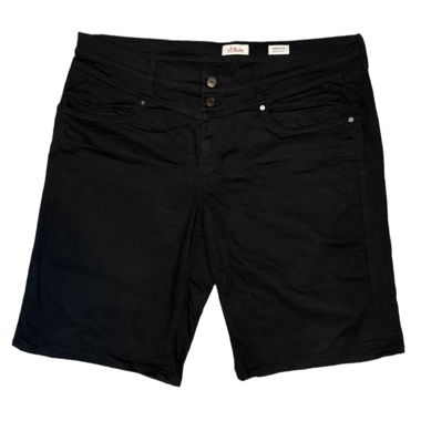 s.Oliver - Regular Fit Schwarze Jeans-Shorts