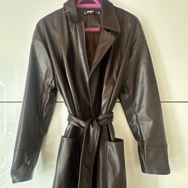 Missguided Ledermantel – Braun, neuwertig – Gr. 38
