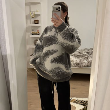 Monki Oversize Pullover grau XS