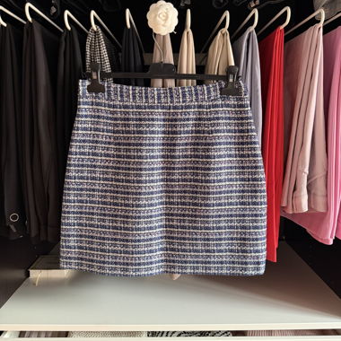 Jupe mini en tweed bleu Claudie Pierlot