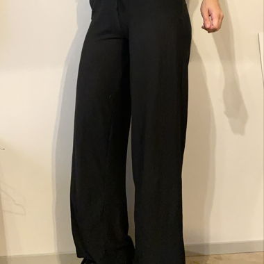 Weite Stoffhose schwarz 