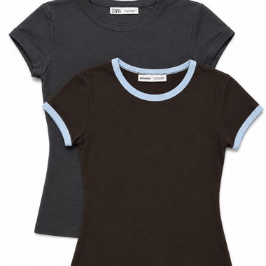 2 top aderenti – ZARA & BERSHKA – Taglia S