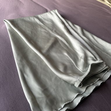 Blue Satin Blouse