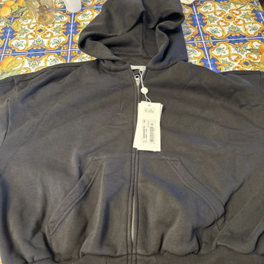 Felpa con zip Margiela nera
