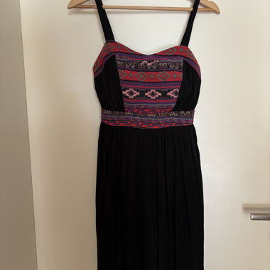 Black dress with pattern