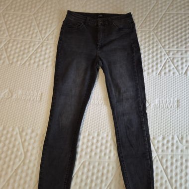 Jeans skinny grigio-nero