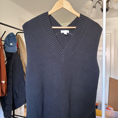 Gilet en maille / pullunder noir, XS
