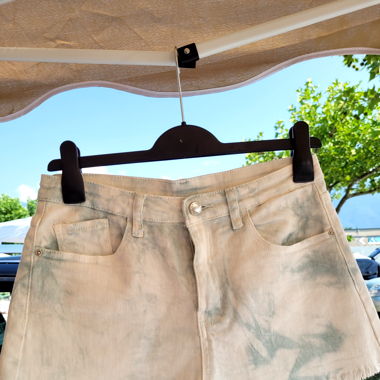 Tie-dye jeans shorts 