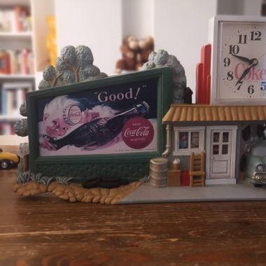 Vintage 1990 Coca-Cola Cola 3D  Wall Clock 