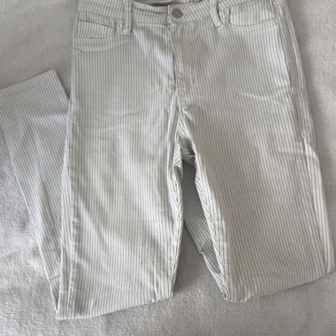 Weisse Jeans gestreift Gr.38