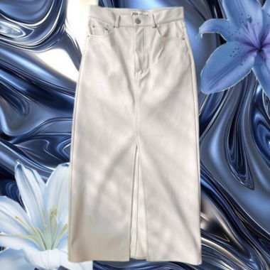 Faux Leather Skirt, XS