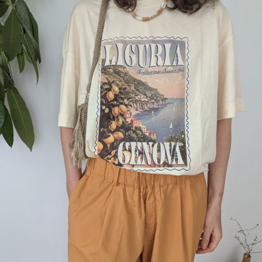 Baumwoll-T-Shirt mit Motiv Grösse XL