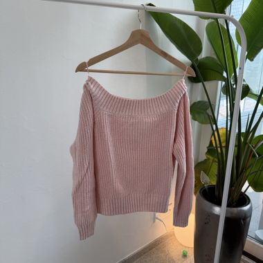 Hollister schulterfreier Cropped-Pullover