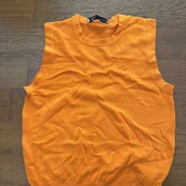 Débardeur en maille orange Zara