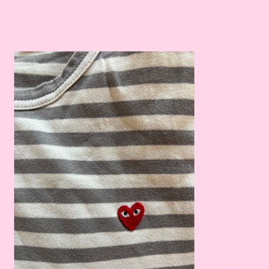Play Comme des Garçons gestreiftes Langarm T-Shirt