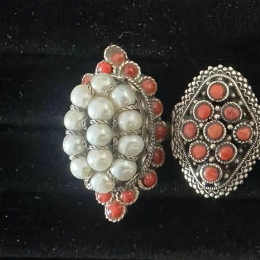 Anelli etnici in argento 925 e pietre semipreziose