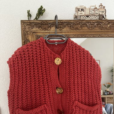 Cardigan rouge 