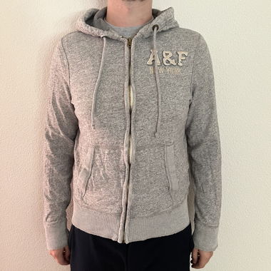 A&F grey hoodie L