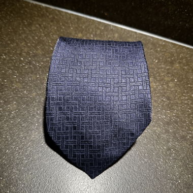 Cravatta di seta Canda blu scuro struttura