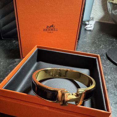 Hermes Armband Schwarz Gold 