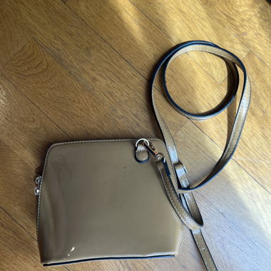 Beige Glossy Mini Bag