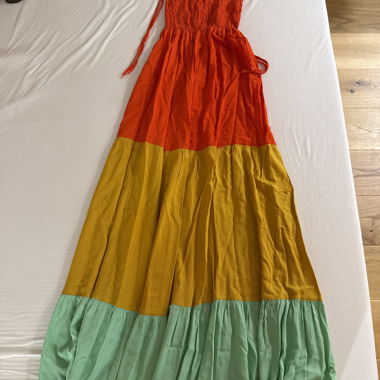 Abito lungo multicolore