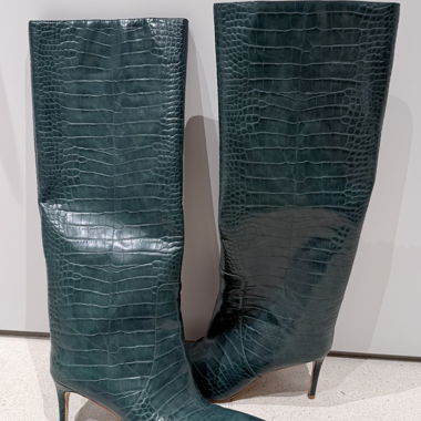 Green Crock stiletto boots
