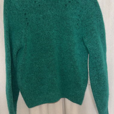 Mohair wool pullover green & other stories