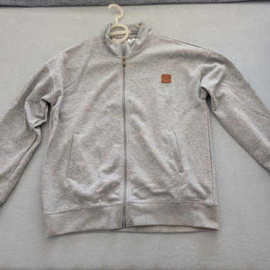 Giacca felpa con zip grigia