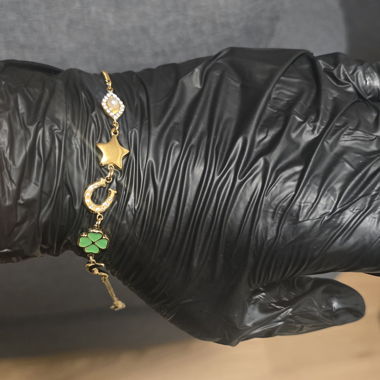 Bracciale portafortuna - Nuovo - Acciaio chirurgico 