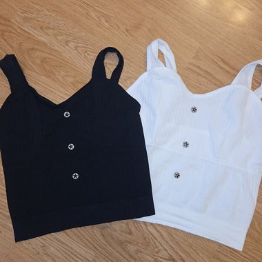 Lot de 2 hauts noir/blanc, taille M