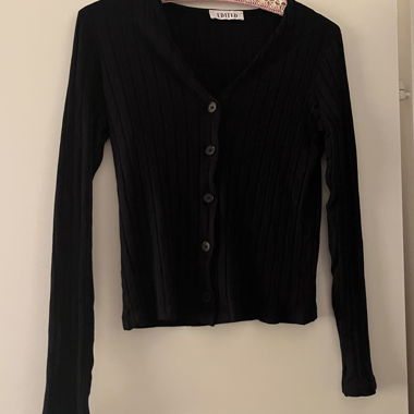 Edited Black Knit Cardigan