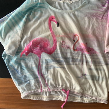 T-shirt con coulisse Funky Flamingo