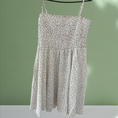 Abito bustier a pois