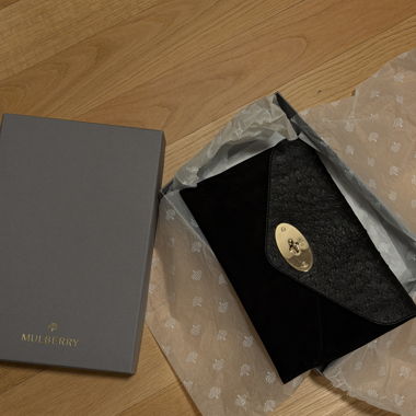 Mulberry Willow Clutch – Exklusives Straussenleder