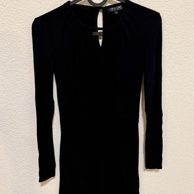Topshop black long-sleeve dress size 32