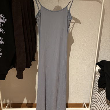 Pull&Bear graues Maxikleid Spaghettiträger M