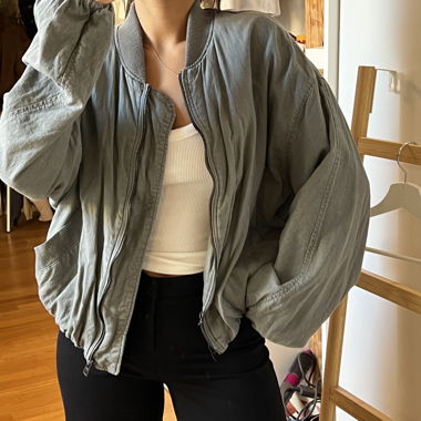 Pull&Bear Bomberjacke grau XS
