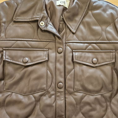 C&A Quilted Faux Leather Jacket 38