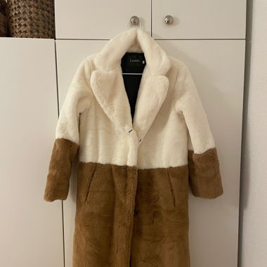 Teddy Mantel Weiss Braun