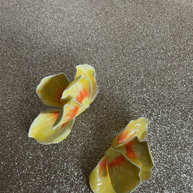 Flower Yellow Earrings 