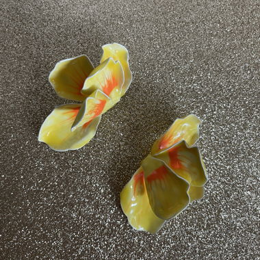 Flower Yellow Earrings 
