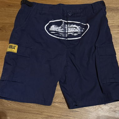 Crtz Navy Blue Cargo Shorts