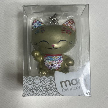 Lucky gold cat charm/keychain