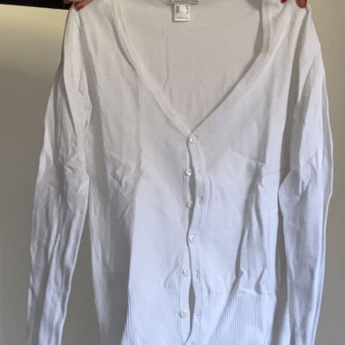 Weisse B.P.C. Strickjacke