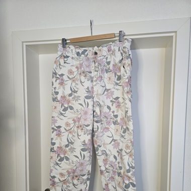 Pantalons jeans fleuri clair