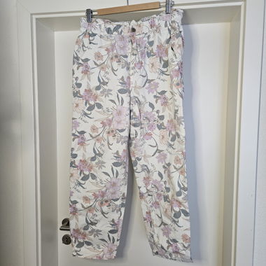 Pantalons jeans fleuri clair